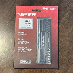 NEW - Patriot VIPER 8GB kit 2x4GB DDR3 1600MHZ - Picture 1 of 3