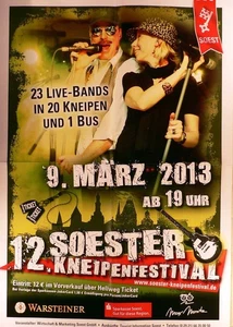 12. Soester Kneipenfestival 2013 - Veranstaltungs-Poster  A2 - Picture 1 of 1