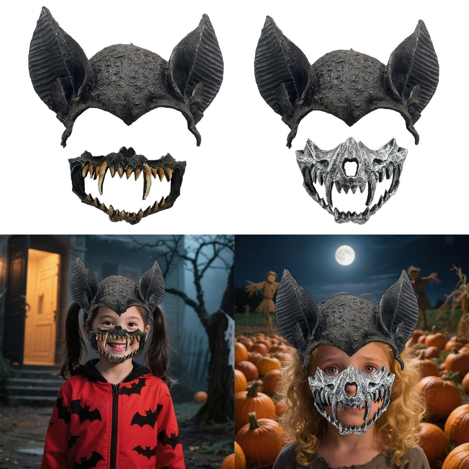 Halloween Fledermaus Kostüm Maske Praktische Mund Gesicht Maske für Freunde - Bild 1 von 1