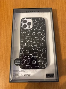 Coach - Slim Protective Case for iPhone 12 & 12 pro - Bold Floral Black New - Picture 1 of 4