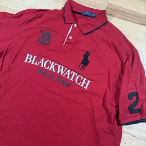 Camisa de rugby Polo Ralph Lauren Blackwatch para hombre talla 3XLT roja Big Pony Crest #3 - Imagen 1 de 12