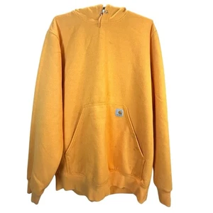 Herren Carhartt Golden Orange Loose Fit Hoodie + Arm Logo Print, Größe L - Bild 1 von 8