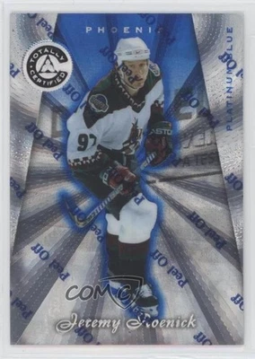 1997-98 Pinnacle Totally Certified Platinum Blue /3099 Jeremy Roenick #65 HOF - Image 1 of 2