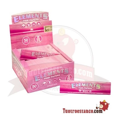 Cartine Elements Rosa Lunghe Pink King Size Slim Da 50 Libretti - Imagen 1 de 4