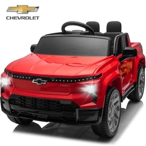 12V Kids Ride on Car Licensed Chevrolet Silverado Electric Truck Toy with Remote - Picture 1 of 21