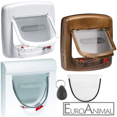 Staywell PetSafe® magnetische Katzentür 4-Wege Verschluss Katzenklappe Türklappe