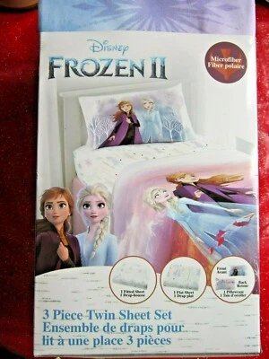 Disney Frozen 2 ~ 3 Piece ~ Microfiber ~Twin Sheet Set ~ NEW!  NIB! — 第 1/3 张图片