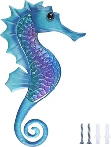 Seahorse Wall Decor 14 Inches, Nautical Metal Wall Art, Marine Life Wall Hanging - Picture 1 of 3