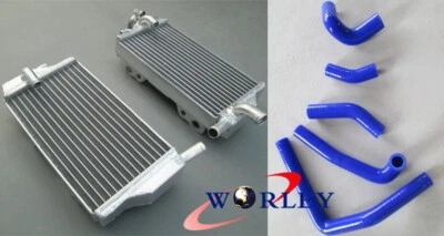 Radiador de aluminio + manguera azul para Honda CR250 CR250R CR 250R 2002 2003 2004 02 03 Foto 1 de 4