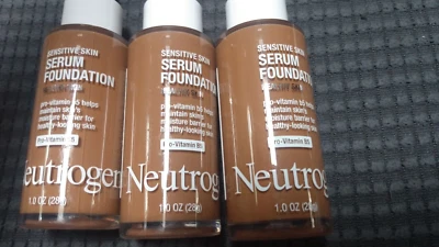 Lot of 3  Neutrogena Sensitive Skin Serum Foundation Deep 01 - Image 1 of 4