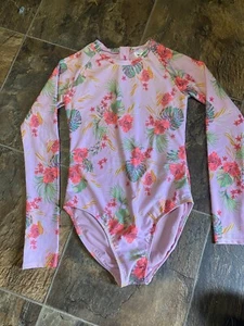 Girls Beautiful Pink Art Class XL 14/16 Long Sleeve Swim Suit - Picture 1 of 6