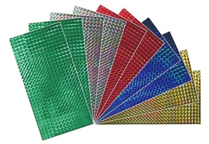 10 Holographic Sticker Sheets - Lure Building, flasher - spoon (4" x 8") - Picture 1 of 1