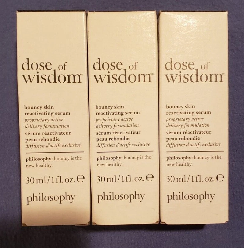 philosophy dose of wisdom bouncy skin reactivating facial serum 1 oz
