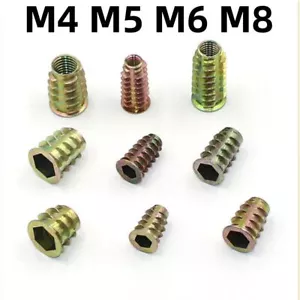 Hex Socket Insert Nuts Furniture Fixing Screws Zinc Alloy Connector M4 M5 M6 M8 - Picture 1 of 31