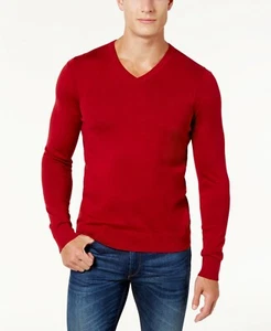 Michael Kors Men's Classic V-Neck Sweater, Size XXL, Ruby Red, MSRP $89 - Picture 1 of 2