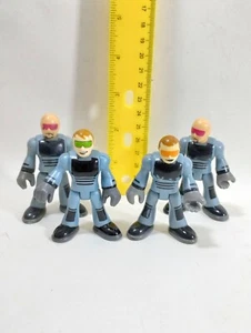 Fisher-Price Imaginext 4 Astronauts from Shuttle Set Bald Head Orange Green - Picture 1 of 5