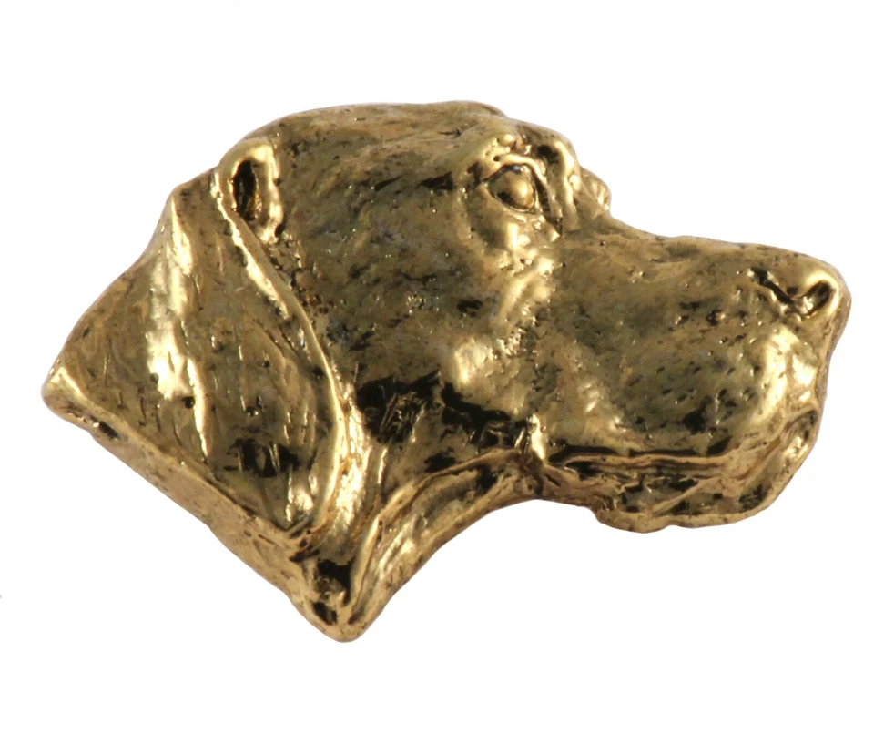 Pin de solapa de cabeza de perro puntero inglés de peltre o imán de refrigerador D076 EE. UU. Foto 1 de 1