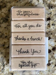 Stampendous "Vielen Dank" Gummistempel 4er Set SWS046 - Neu - Bild 1 von 5