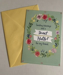 NEW Heartfelt HELLO Greeting Card & Envelope For A Friend - Picture 1 of 4