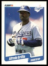 1990 Fleer Alfredo Griffin Los Angeles Dodgers #395