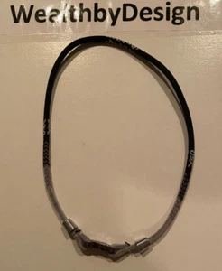 Vintage Never worn Phiten Necklace RAKUWA Neck X50 50cm Gray & Black Free Ship! - Picture 1 of 2