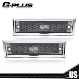 Fit For 81-91 Chevy GMC C/K Truck Suburban Blazer Jimmy Smoke Side Marker Lights - Picture 1 of 9