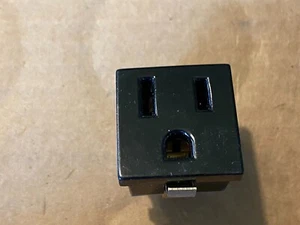NOS Eagle AC Jack 3-prong 125v 15A Black 125VAC Power Socket (Qty) - Picture 1 of 11