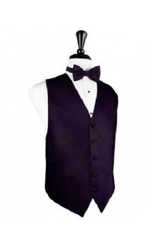 Luxury Diamond Pattern Tuxedo Vest & Bowtie - Image 1 of 1