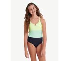 Justice Girls' Ribbed Colorblock one piece Swimsuit Size S 7/8