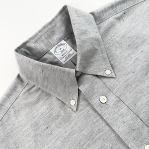 Camisa Oxford Brooks Brothers M Gris Espiga 'Regente' Ajuste Regular - Imagen 1 de 15