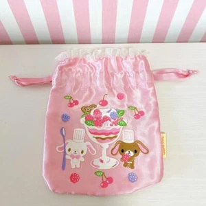 Sanrio Zuckerhasen Kordelzugbeutel Rosa Parfait Süßigkeiten Obst Konditor Japan - Bild 1 von 24
