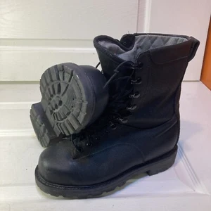 Terra Black Military Army Combat Boots Steel Toe Men’s Size Us 9.5 260 CSA - Foto 1 di 8