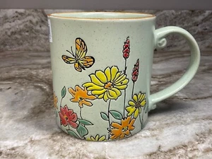Large Coffee Mug Butterfly Flower Valley Green Spectrum Designz 21 Ounce New - Picture 1 of 10