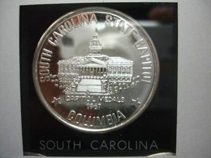 SOUTH CAROLINA STATE OF THE UNION 1.1 OZ .999 FINE SILVER PROOF UNC TOKEN/MEDAL - Picture 1 of 8