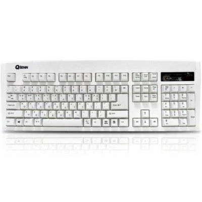 QSENN SEM-DT35 Gaming Keyboard in EN/KR version PS/2 (White) - Image 1 of 4
