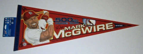 1999 Mark McGwire 500th HR pennant 8/5/99 St. Louis Cardinals Cover