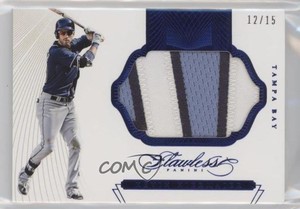 2016 Panini Flawless Patch Sapphire /15 Kevin Kiermaier #36 Patch