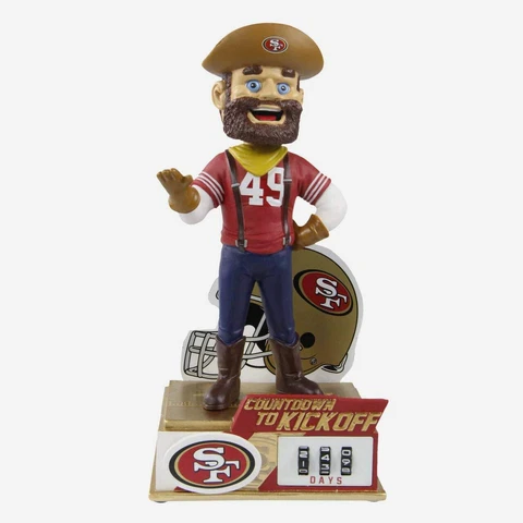 San Francisco 49'ers Countdown to Kickoff Mascot Bobblehead Brand New In Box Cover