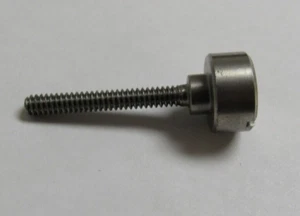 6-32 X 1" Long Slot Head Thumb Screw 1/2" Diameter 303 Stainless Steel - Picture 1 of 3