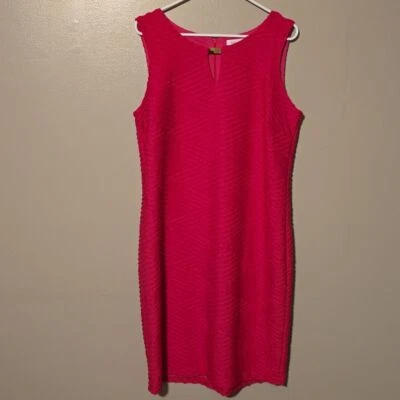 Calvin Klein Sleeveless Midi Dress Pink Womens Size 0X - Image 1 of 4