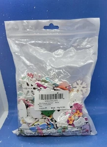 Bag Of 200 Wooden Cartoon Buttons Figures Animals Crafts - Picture 1 of 4