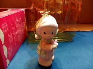 PRECIOUS MOMENTS 521302R "MAY ALL YOUR CHRISTMASES BE WHITE" LIMITED ORNAMENT - Picture 1 of 4