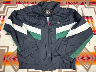 Vintage USA Olympic Windbreaker Size M Zippered Jacket 90s 1990s JC Penny Nylon - Image 1 of 4