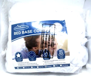 Spring Spirit Bed Base Cover White Queen New - Picture 1 of 1