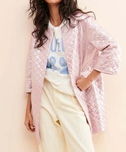 MSRP $200 Eva Franco Pink Shimmer Quilted Jacket Pink Size 3 X - Picture 1 of 1