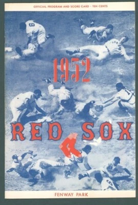 1952 Boston Red Sox v Browns Baseball Scorecard Program Scored 9/24 Ted Williams - Image 1 of 3