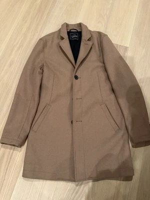 Abrigo TOPMAN Lana Tostada Mezcla Botón Clásico Invierno Talla Pequeña Foto 1 de 3