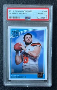 2018 Panini Donruss Rated Rookie Baker Mayfield PSA 10 Gem Mint #303 - Bild 1 von 2