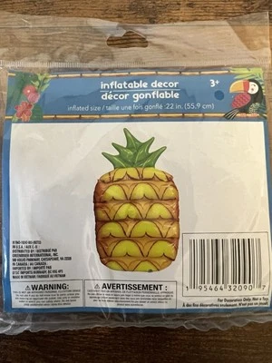 Nuevo Luau Inflable Piña Fiesta Decoración 22 pulgadas Alto Amarillo Foto 1 de 4