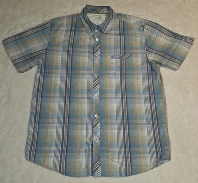 Horny Toad 100% Organic Cotton Plaid Short-Sleeve Button-Up Shirt Men's Medium  - Image 1 of 4